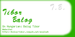 tibor balog business card